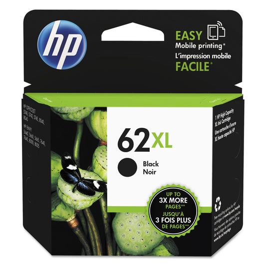 HP 62XL High-Yield Black Ink Cartridge (C2P05AN)