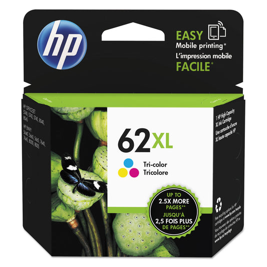 HP 62XL High-Yield Tri-Color Ink Cartridge (C2P07AN)