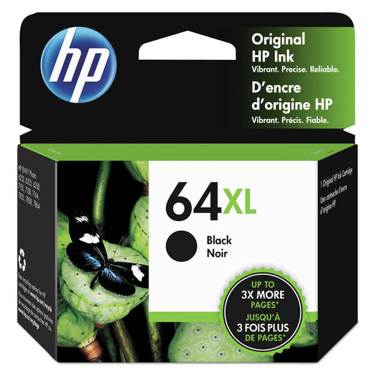 HP 64XL High-Yield Black Ink Cartridge (N9J92AN)