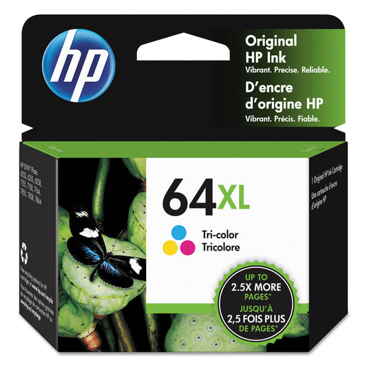 HP 64XL High-Yield Tri-Color Ink Cartridge (N9J91AN)