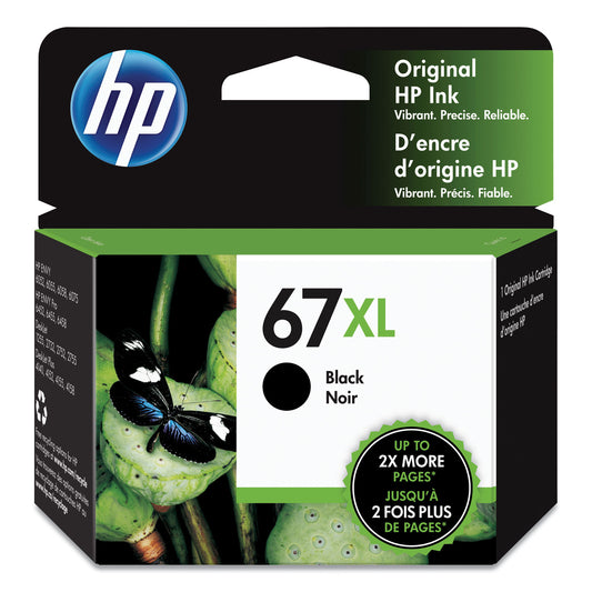 HP 67XL High-Yield Black Ink Cartridge (3YM57AN)