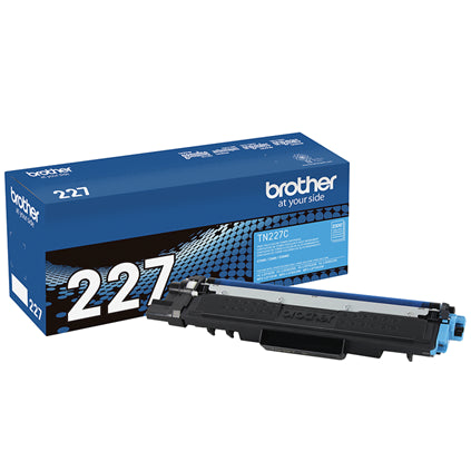 Brother Genuine TN-227C High Yield Toner Cartridge - Cyan