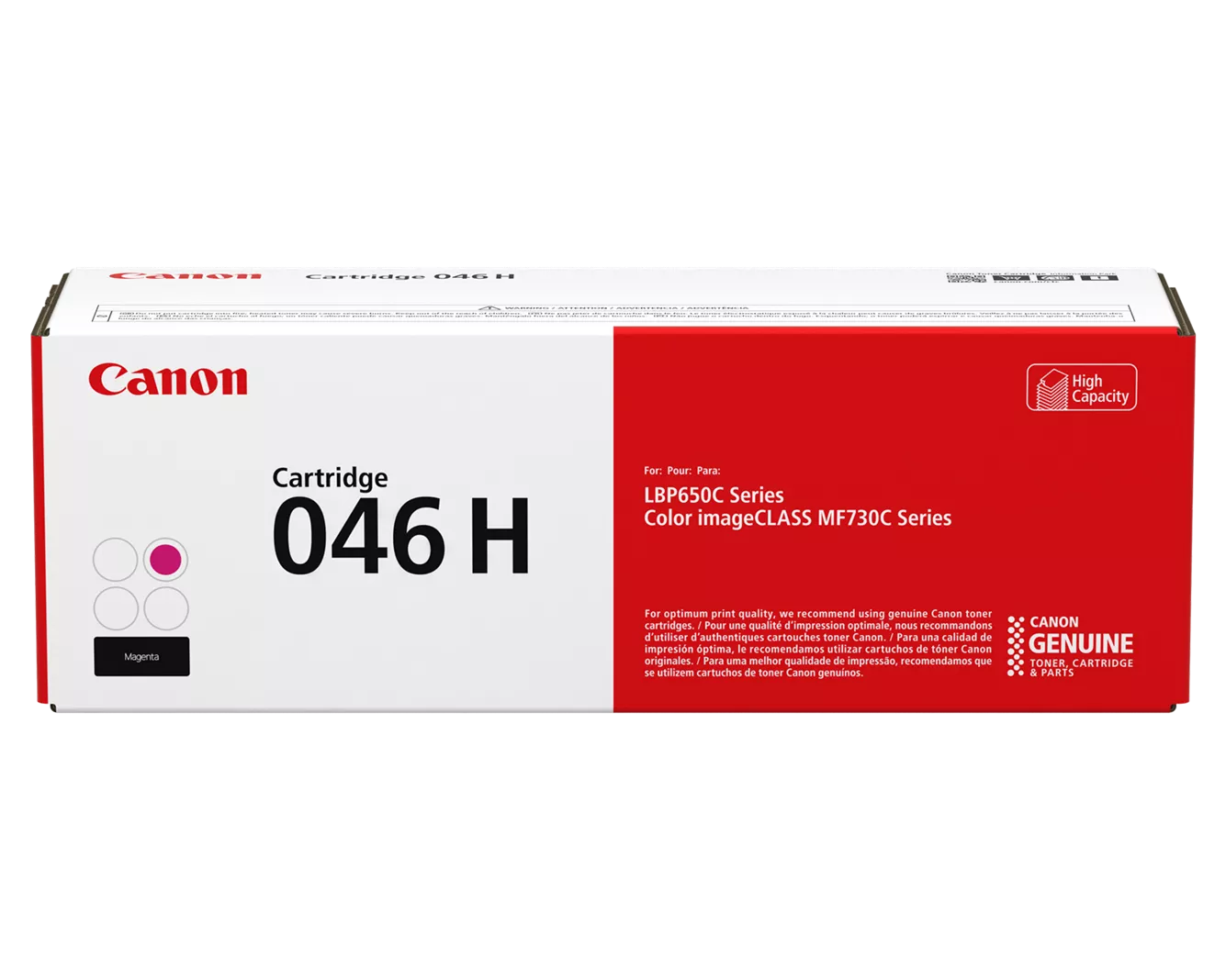 Canon 046 H Magenta Toner Cartridge (High Capacity) (1252C001)