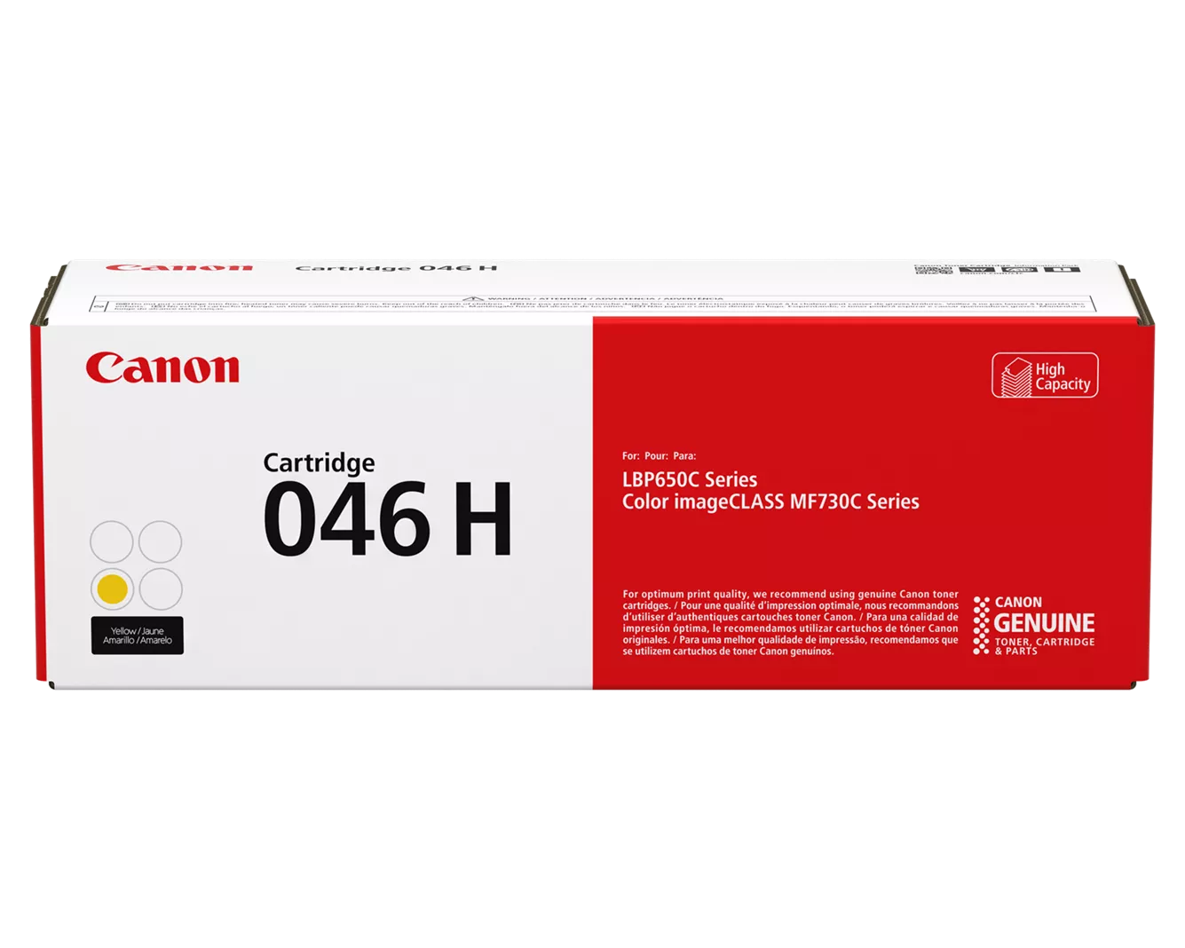 Canon 046 H Yellow Toner Cartridge (High Capacity) (1251C001)