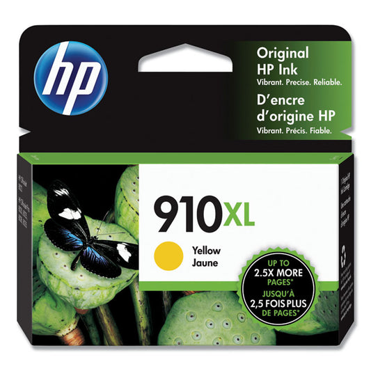 HP 910XL High-Yield Yellow Ink Cartridge (3YL64AN)