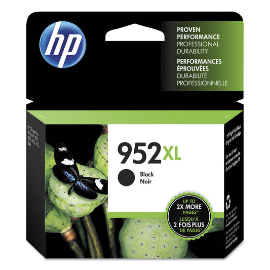 HP 952XL High-Yield Black Ink Cartridge (F6U19AN)