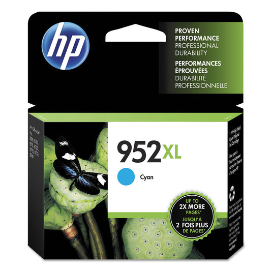 HP 952XL High-Yield Cyan Ink Cartridge (L0S61AN)