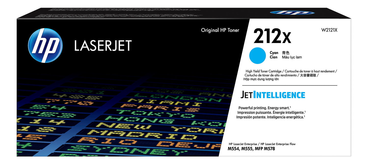 HP 212X (W2121X) High Yield Toner Cartridge - Cyan